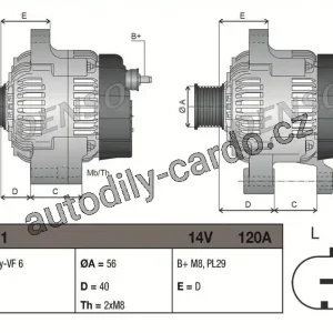 Alternátor DENSO DAN3011 Novinka