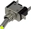 Vypínač kovový 12mm 25A / 12V se žlutou LED - on/off Cenově Výhodný