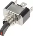 Levný Vypínač kovový 12mm 30A / 12V s červenou LED - on/off
