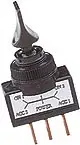 Vypínač 12mm 20A / 12V černý - on/off/on Výhodná Nabídka
