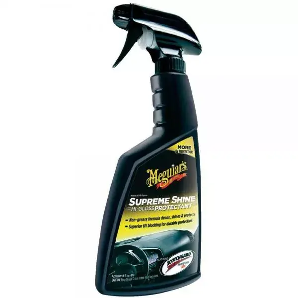 Novinka Meguiars Supreme Shine Vinyl & Rubber Protectant 450ml - ochrana interiérových plastů (vysoký lesk)