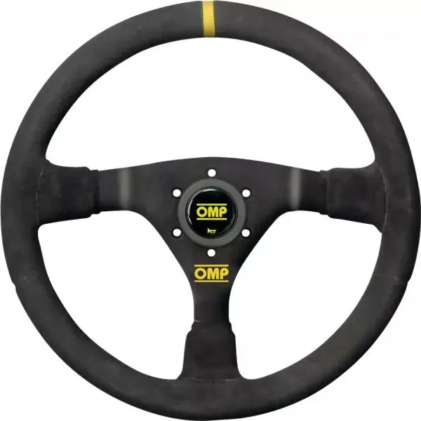 Cenová Bomba Volant OMP WRC 350mm - černý/černý - semiš