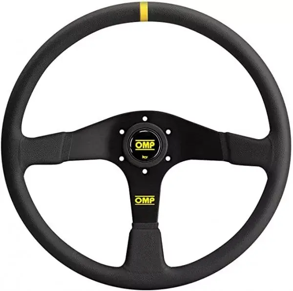 Must-Have Volant OMP Velocitá 350mm - černý/černý - kůže