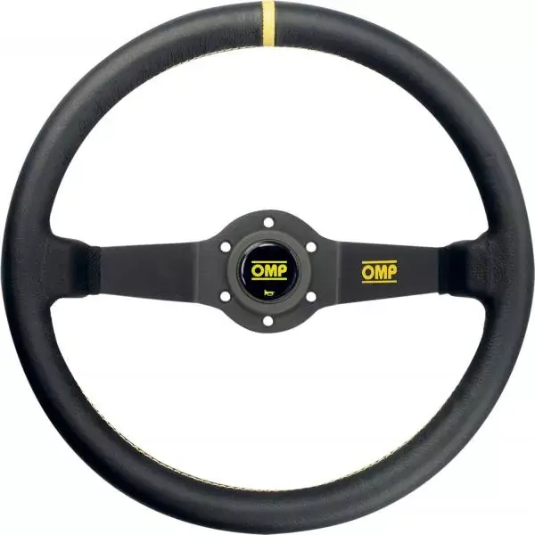 Přímo Od Výrobce Volant OMP Rally 350mm - černý/černý - kůže