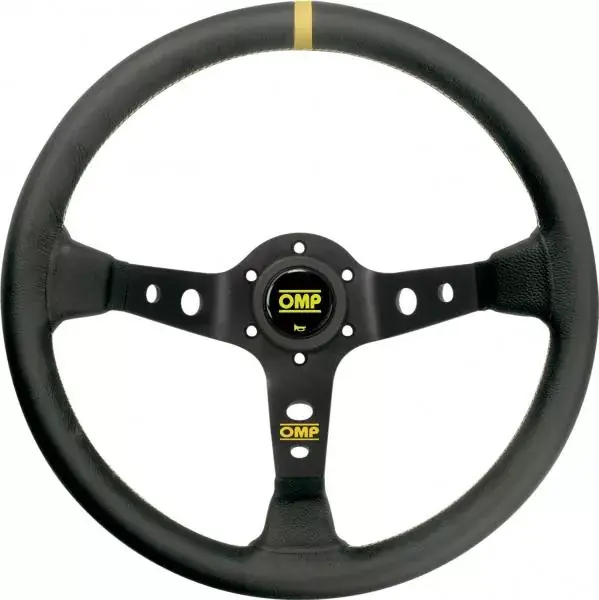 Časově Omezené Volant OMP Corsica 350mm - černý/černý - kůže