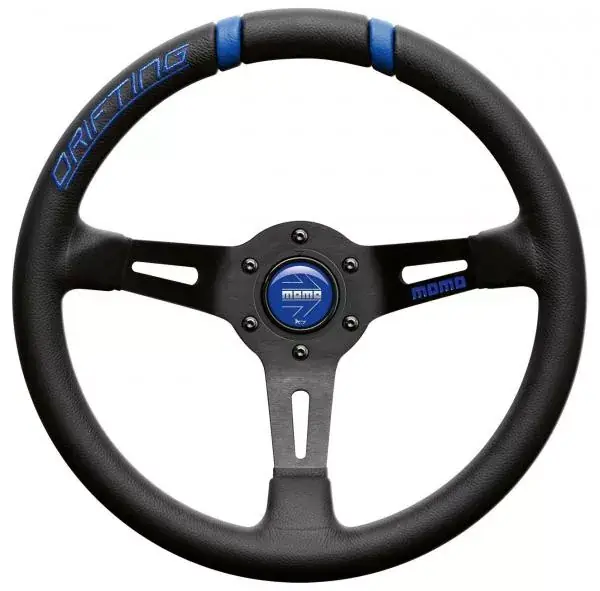 Akce Volant Momo Drifting 330mm - černý/modrý - kůže