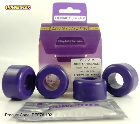 Cenová Bomba Silentbloky Powerflex Toyota Starlet KP60 RWD Front Outer Bush To Roll Bar (2)
