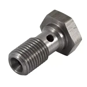 Tovární Cena Průtokový šroub na banjo M10 x 1,25 - délka 24mm - nerezový