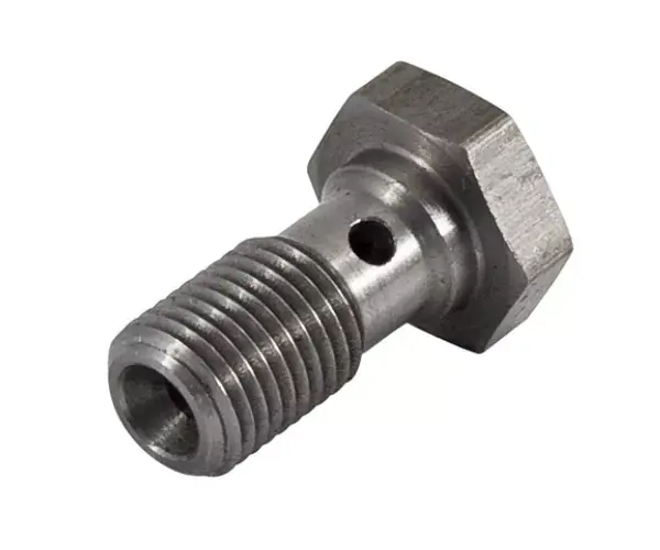 Tovární Cena Průtokový šroub na banjo M10 x 1,25 - délka 24mm - nerezový