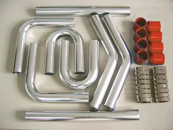 Univerzální set hadic a trubek pro intercooler - 57mm - červený Zlevněný