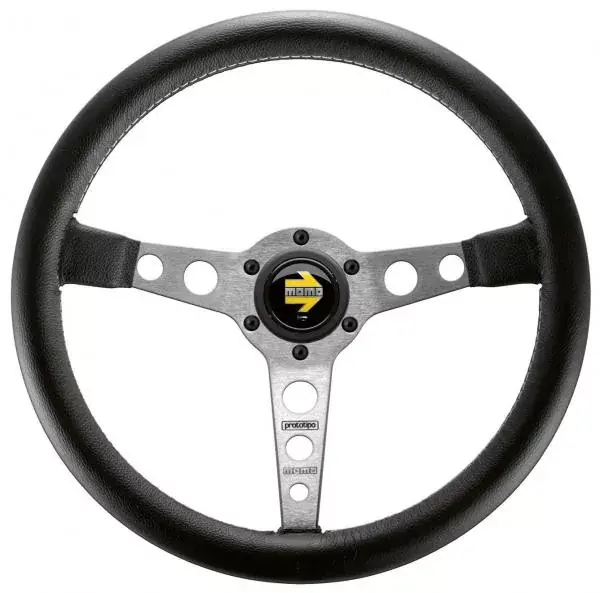 Kup Teď Volant Momo Prototipo 350mm - černý/stříbrný - kůže
