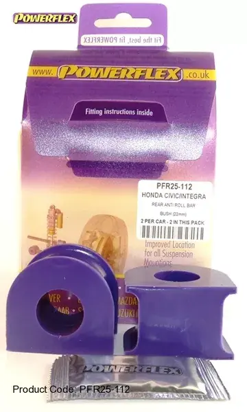 Akční Cena Silentbloky Powerflex Honda Integra / Civic / CRX Rear Anti Roll Bar Bush 22mm (12)