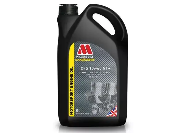 Závodní motorový olej Millers Oils Nanodrive Motorsport CFS 10w60 NT+ - 5l - plně syntetický motorový olej, triesterová technologie Výhodná Nabídka