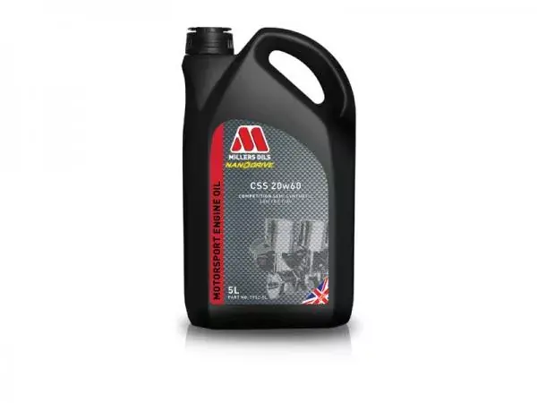 Závodní motorový olej Millers Oils Motorsport CSS 20w60 - 5l - polosyntetický motorový olej Kup Teď