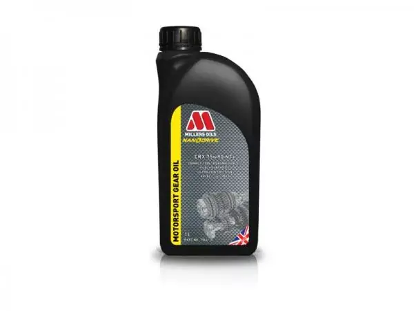 Závodní převodový olej Millers Oils Nanodrive Motorsport CRX 75w90 NT+ - 1l - plně syntetický olej, pro synchronní i sekvenční přev., bezuzávěry i samosvory Výhodná Nabídka