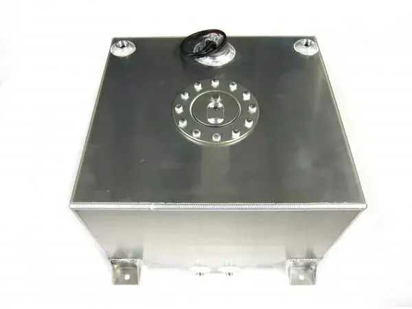 Vysoce Kvalitní Závodní celohliníková palivová nádrž 80l (racing fuel tank) se senzorem na ukazatel stavu paliva (full billet)