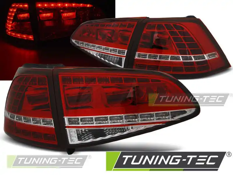 Zadní led světla VW Golf 7 13-17 červená bílá led sport Sezónní Sleva