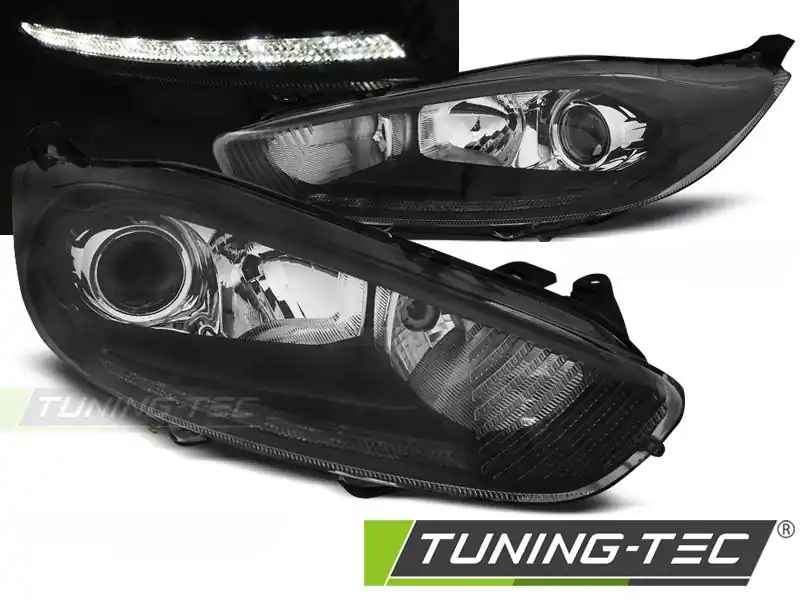 Nakupujte Hned Přední světla Ford Fiesta MK7 13-16 led DRL černá