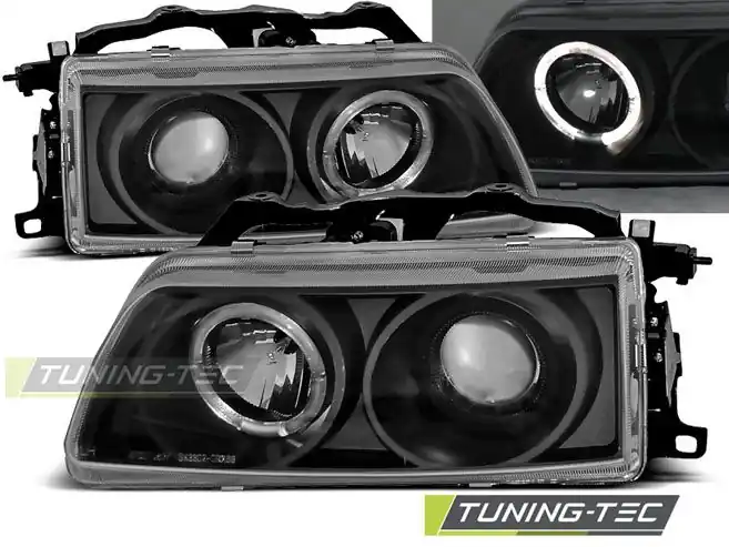 Přední světla Honda CRX 90-02,92 Angel Eyes černá Cenová Bomba