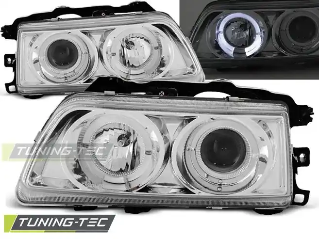 Nová Kolekce Přední světla Honda CRX 09/87-89 Angel Eyes chrom