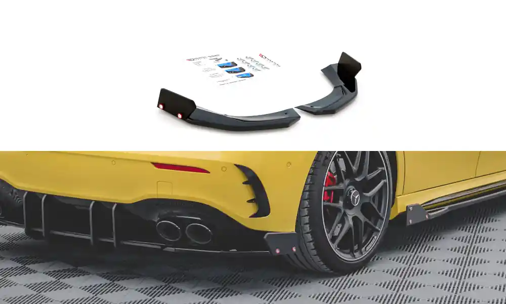Hit Sezóny Boční spoiler pod zadní nárazník V.2 + Flaps Mercedes-AMG A 45 S Aero Pack W177