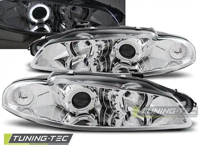 Nakupujte Hned Přední světla Mitsubishi Eclipse 97-12/98 Angel Eyes chrom
