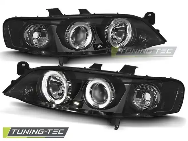 Přední světla Opel Vectra B 99-03/02 Angel Eyes černá Nejprodávanější