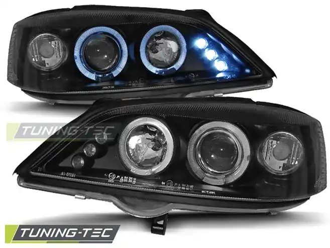 Nakupujte Hned Přední světla Opel Astra G 02/98-02/04 Angel Eyes černá