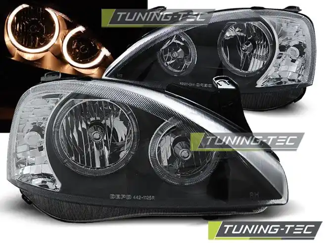 Poslední Šance Přední světla Opel Corsa C 11/00-09/06 Angel Eyes černá