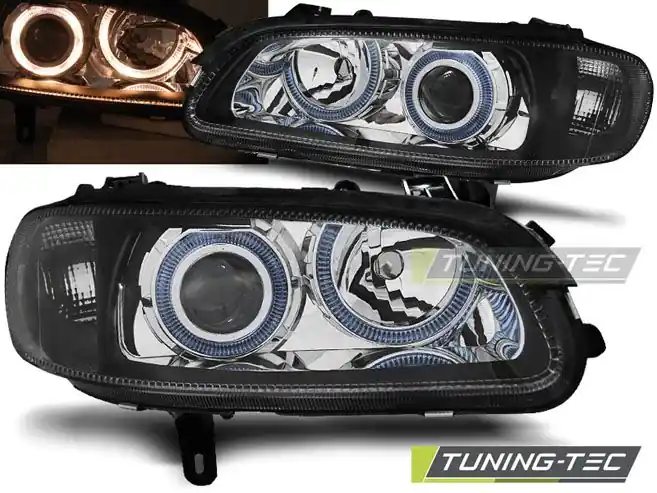 Autentický Přední světla Opel Omega B 04/94-08/99 Angel Eyes černá