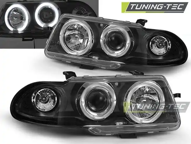 Pouze Dnes Přední světla Opel Astra F 09/91-08/94 Angel Eyes černá