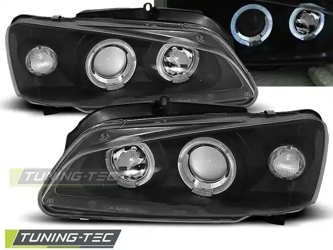 Nejlepší Cena Přední světla Peugeot 106 08/96-03 Angel Eyes černá