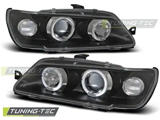 Speciální Cena Přední světla Peugeot 306 02/93-04/97 Angel Eyes černá