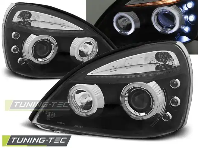 Cenově Výhodný Přední světla Renault Clio II 06/01-09/05 Angel Eyes černá