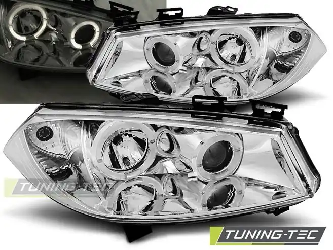 Poslední Šance Přední světla Renault Megane II 11/02-12/05 Angel Eyes chrom