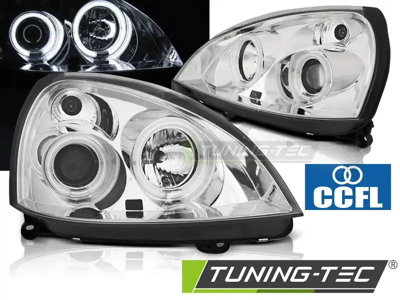 Koupit Online Přední světla Renault Clio II 06/01-09/05 Angel Eyes CCFL chrom