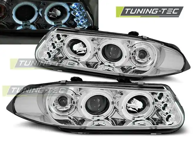 Přední světla Rover 200 11/95-01/00 Angel Eyes chrom Speciální Cena