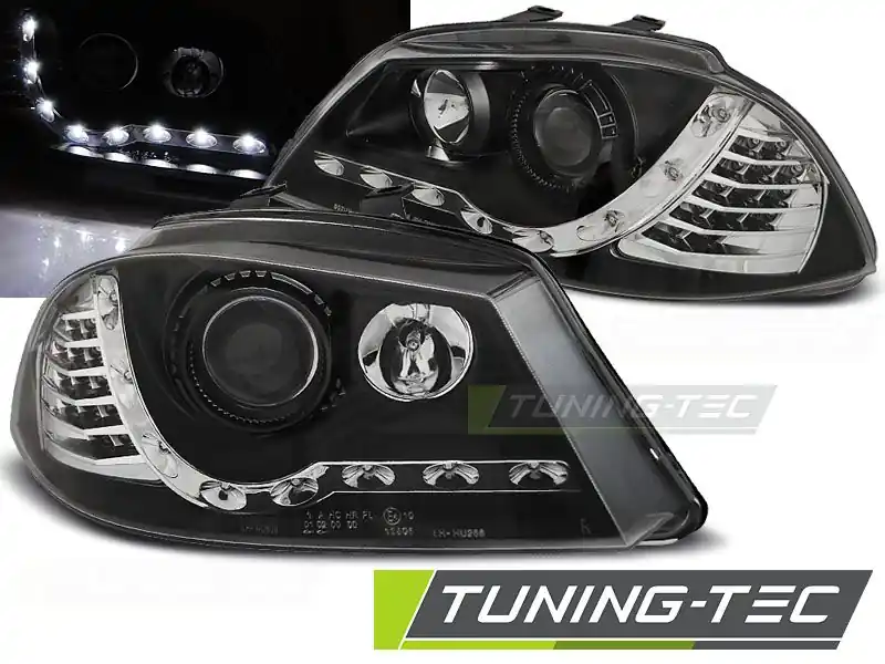 Přední světla Seat Ibiza 6L 04/02-08 černá Cenová Bomba