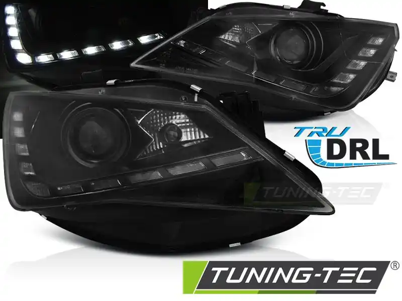 Cenově Výhodný Přední světla Seat Ibiza 6J 12-15 TRUE DRL černá