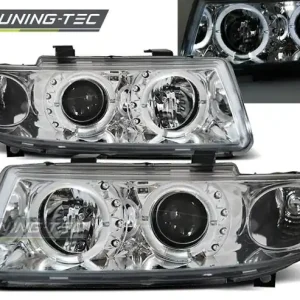 Časově Omezené Přední světla Seat Leon/Toledo 04/99-08/04 Angel Eyes chrome