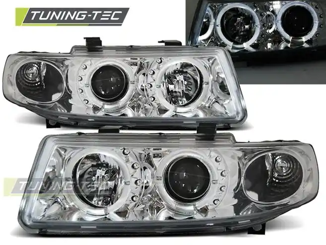 Časově Omezené Přední světla Seat Leon/Toledo 04/99-08/04 Angel Eyes chrome