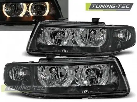 Pouze Dnes Přední světla Seat Leon/Toledo 04/99-08/04 Angel Eyes černá