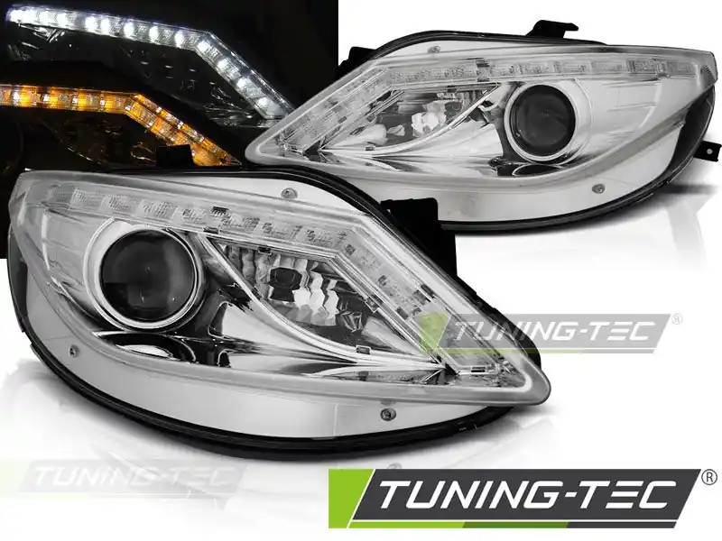Přední světla Seat Ibiza 6J 06/08-12 chrom led Omezená Nabídka