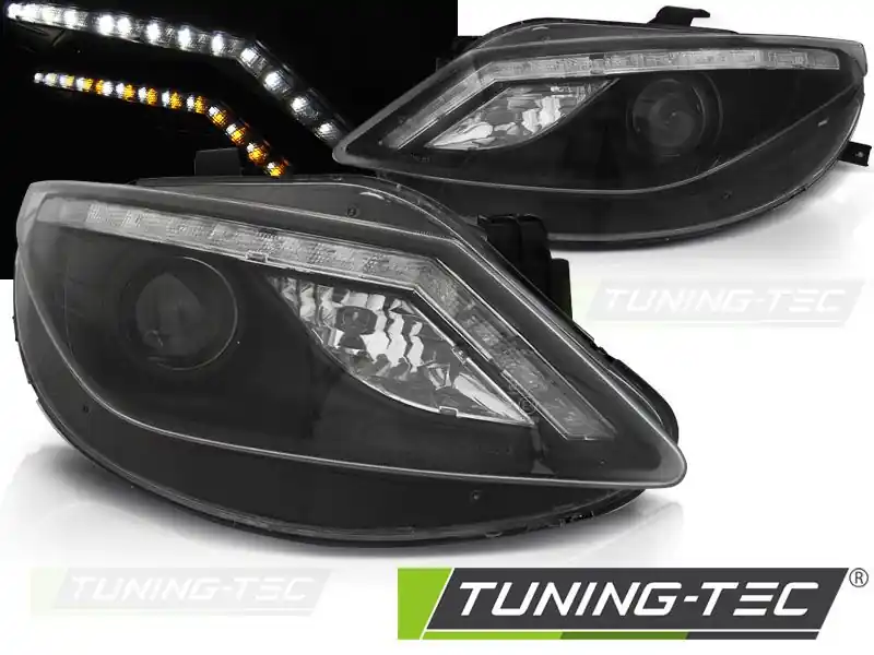 Přední světla Seat Ibiza 6J 06/08-12 černá led Omezená Nabídka