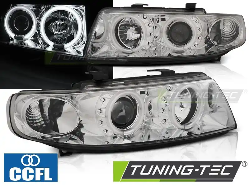 Jen Po Omezenou Doba Přední světla Seat Leon/Toledo 04/99-08/04 Angel Eyes CCFL chrom