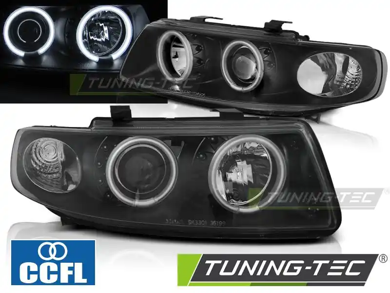 Must-Have Přední světla Seat Leon/Toledo 04/99-08/04 Angel Eyes CCFL černá