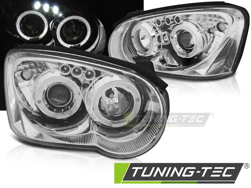 Odeslání Ihned Přední světla Subaru Impreza II GD 03-05 Angel Eyes chrom
