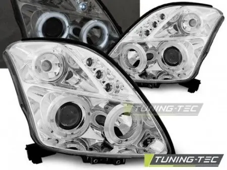 Objednat Nyní Přední světla Suzuki Swift 05/05-10 Angel Eyes chrom