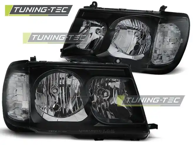 Přední světla Toyota Land Cruiser FJ100 98-04 černá Omezená Nabídka