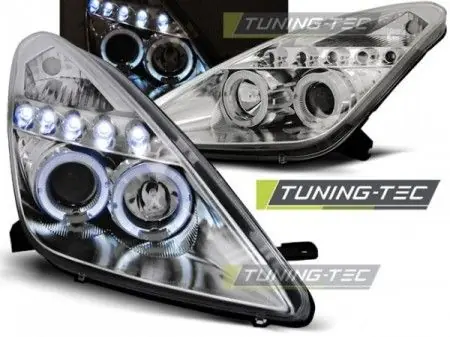 Akční Nabídka Přední světla Toyota Celica T230 99-05 Angel Eyes chrom